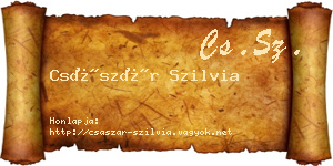 Császár Szilvia névjegykártya