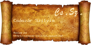 Császár Szilvia névjegykártya