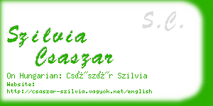 szilvia csaszar business card